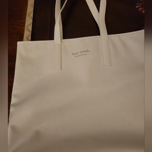 Kate Spade ladies White dotted tote